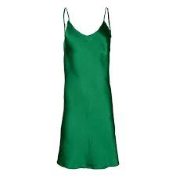 The Drop Anas Slip Dress Emerald Green Satin Midi – Size Small – New With Tags - Picture 1 of 7